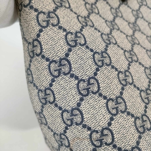 GG Supreme Monogram Linea A Foldover Tote Beige Blue Hibiscus Red - Picture 4 of 16